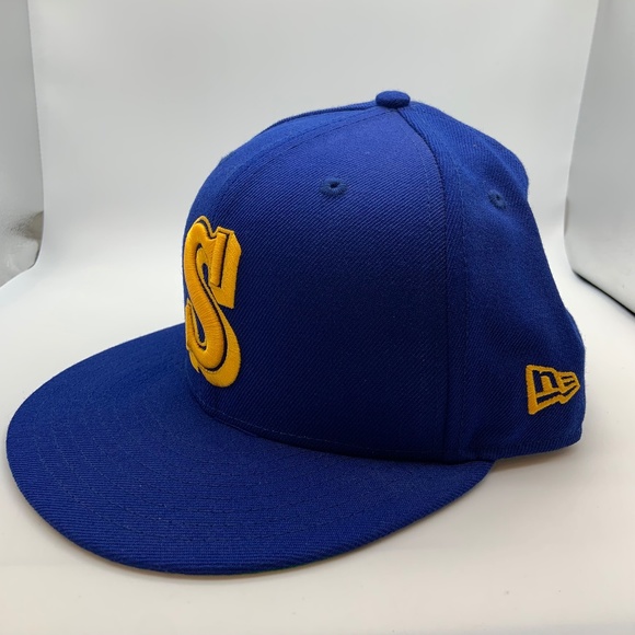 Vintage Seattle Mariners Hat New Era Cooperstown Collection 100% Wool Size 7 1/8 - Picture 6 of 11